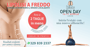 Cover Open Day Criolipolisi del 10-11 Aprile 2026 presso Centro Estetico Bellisima di Lecce